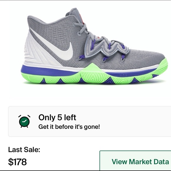 Kyrie 5 Wolf Grey Lime Blast - Picture 6 of 6